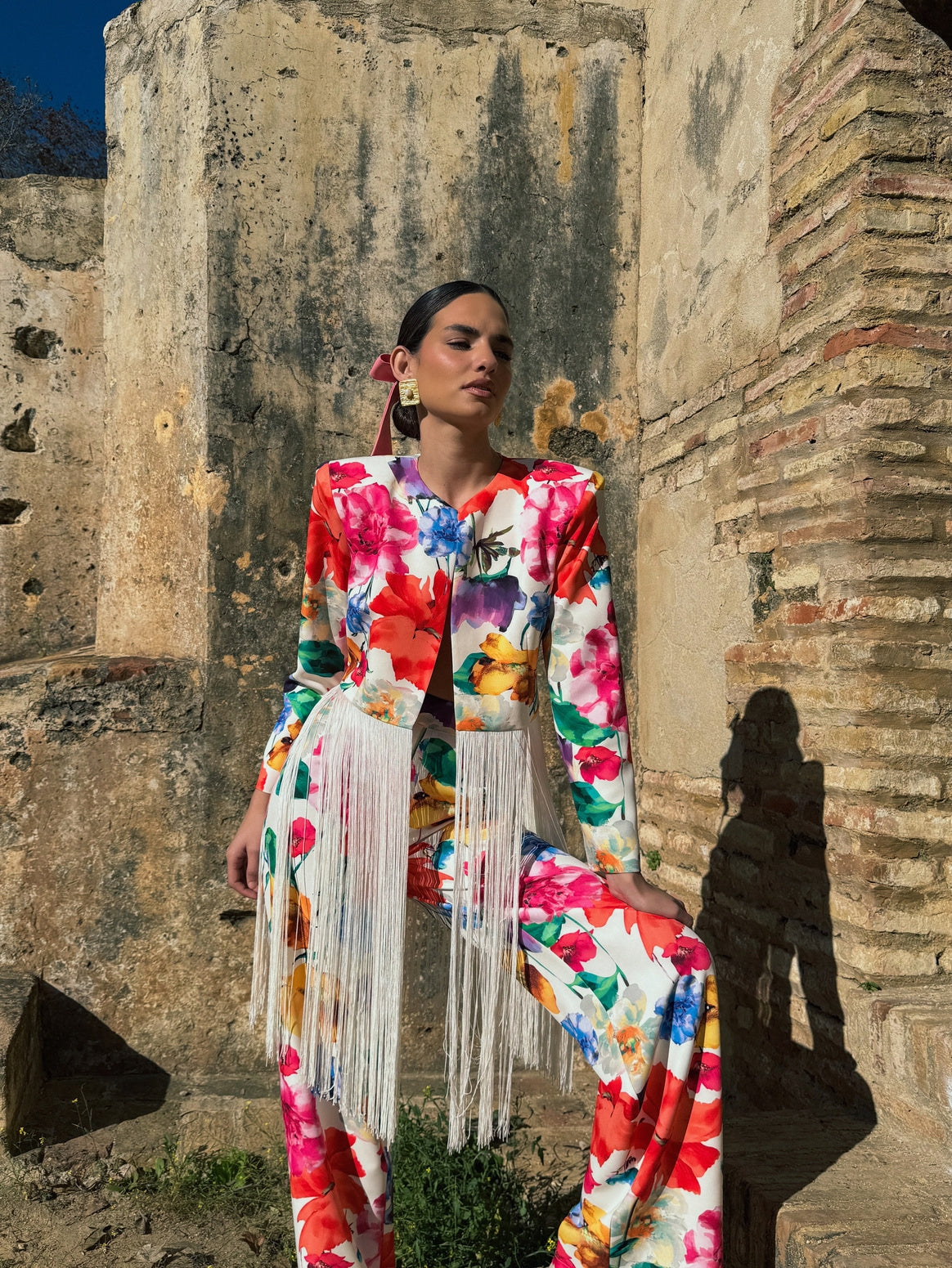 traje estampado invitada boda