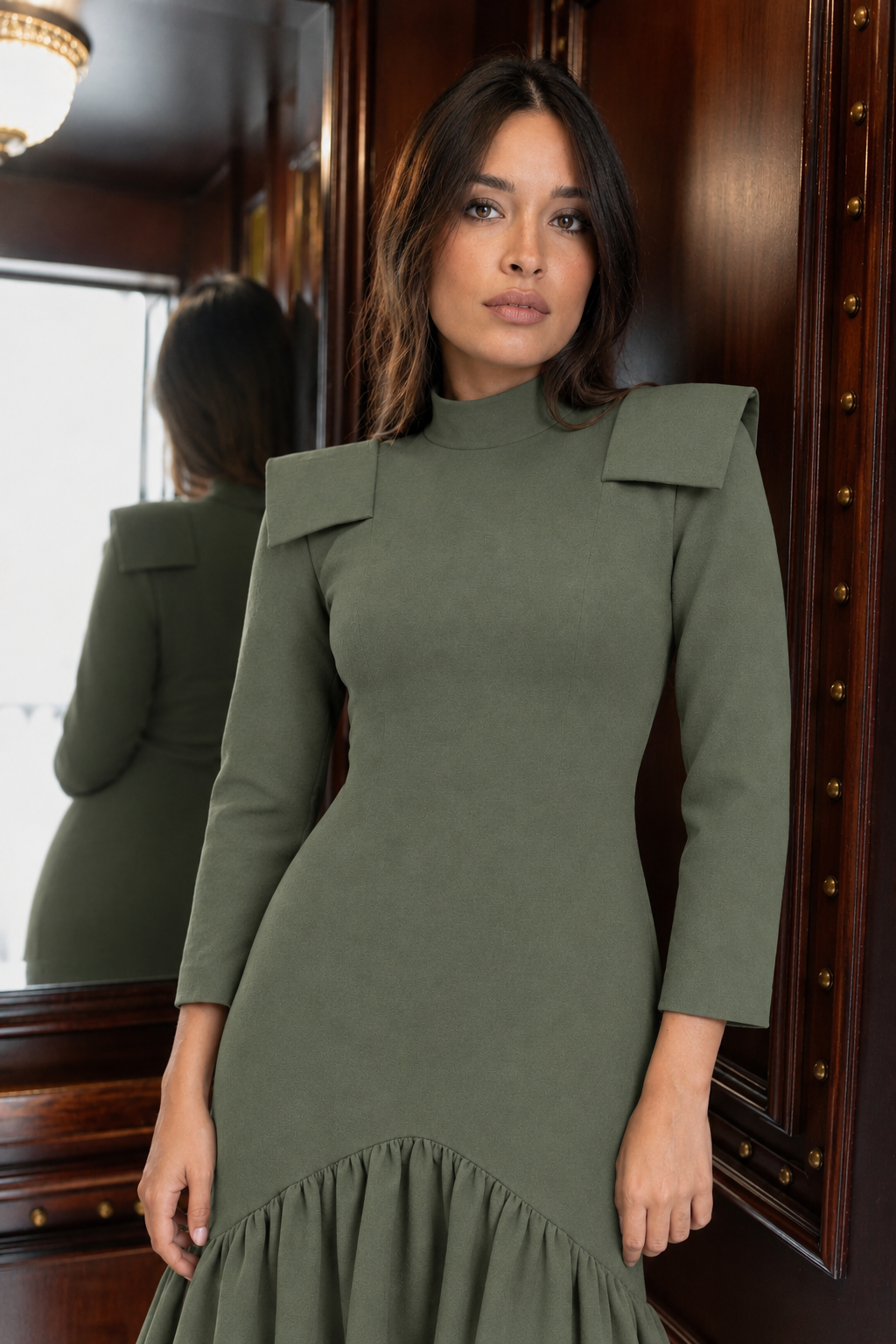 Vestido Solapas | Verde | Rocroi