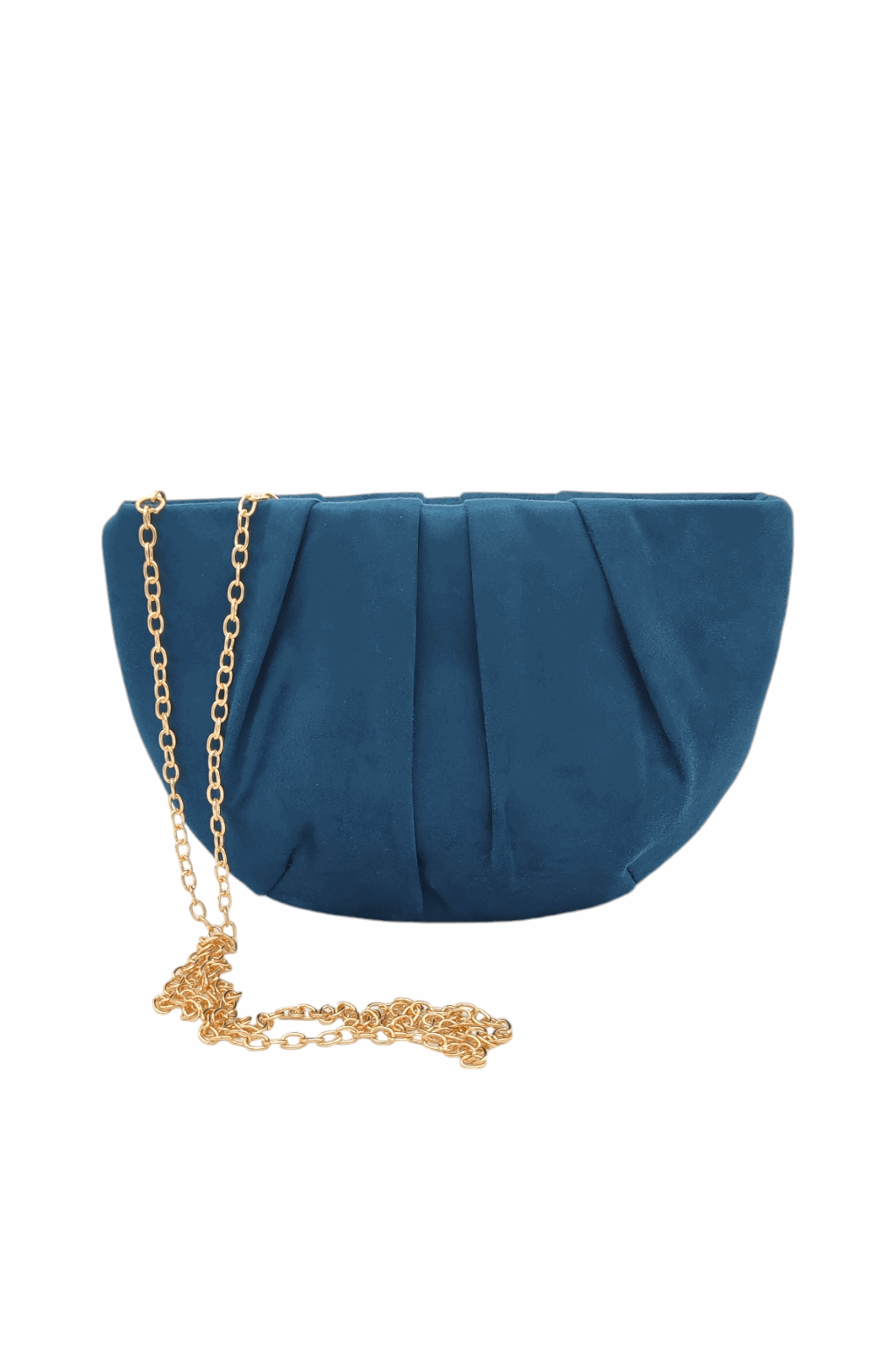 Bolso De Fiesta | Clutch | Asa Mano o Cadena Larga | Azul Petróleo