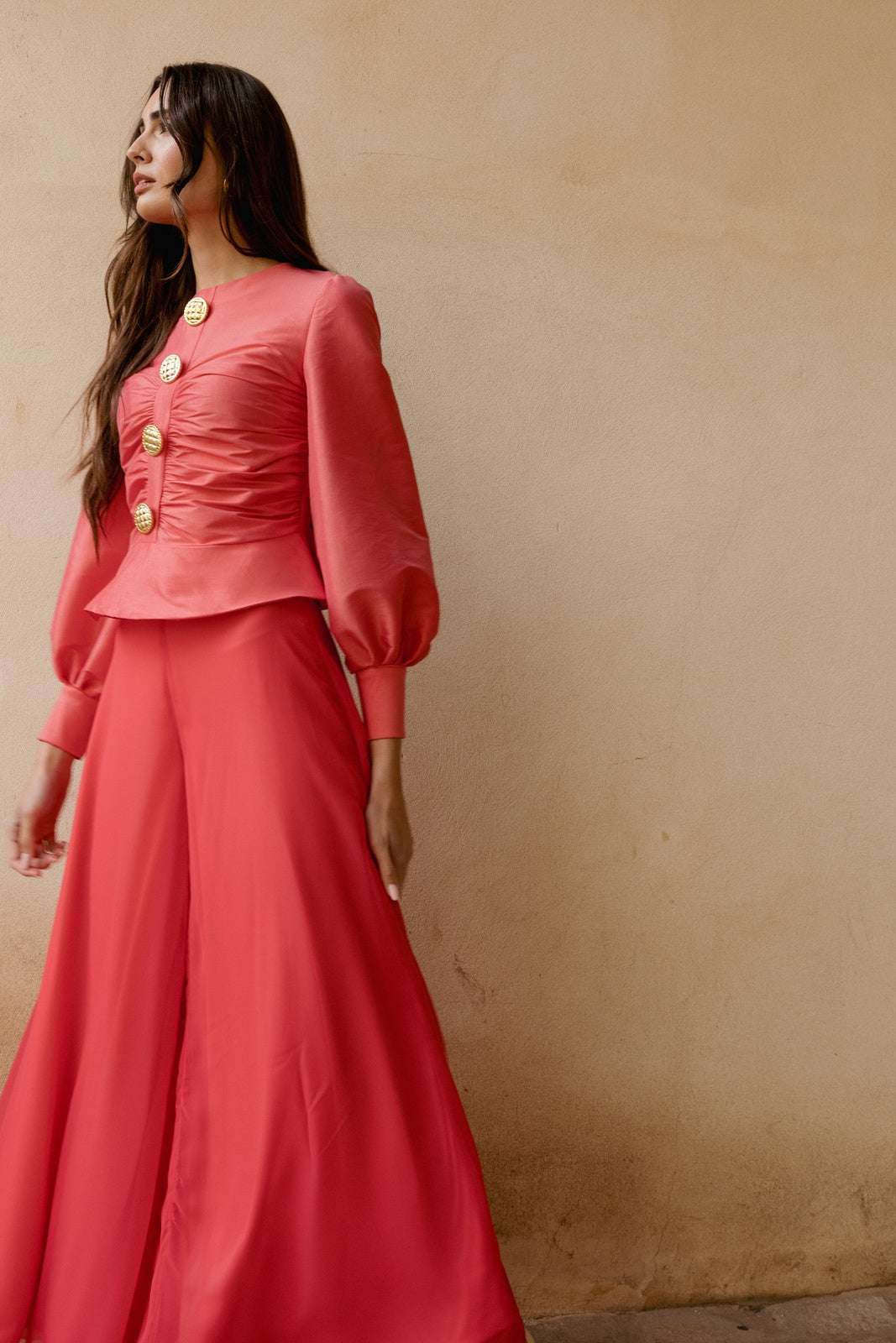 Conjunto Invitada Boda | Mangas Abullonadas |  Varios Colores | Giulia