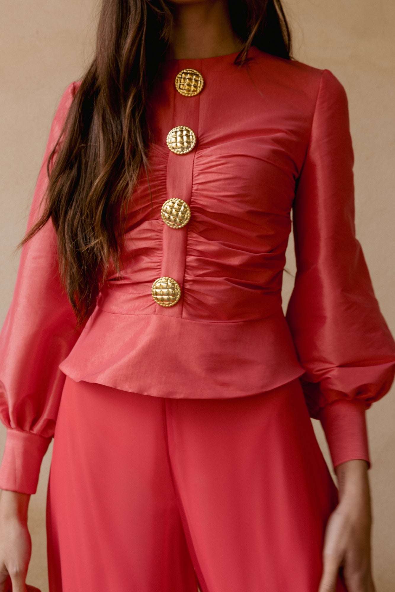 Conjunto Invitada Boda | Mangas Abullonadas |  Varios Colores | Giulia