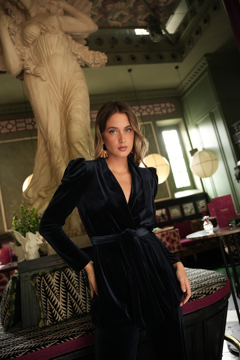 Traje Chaqueta Eventos | Terciopelo | Azul Marino | Stella