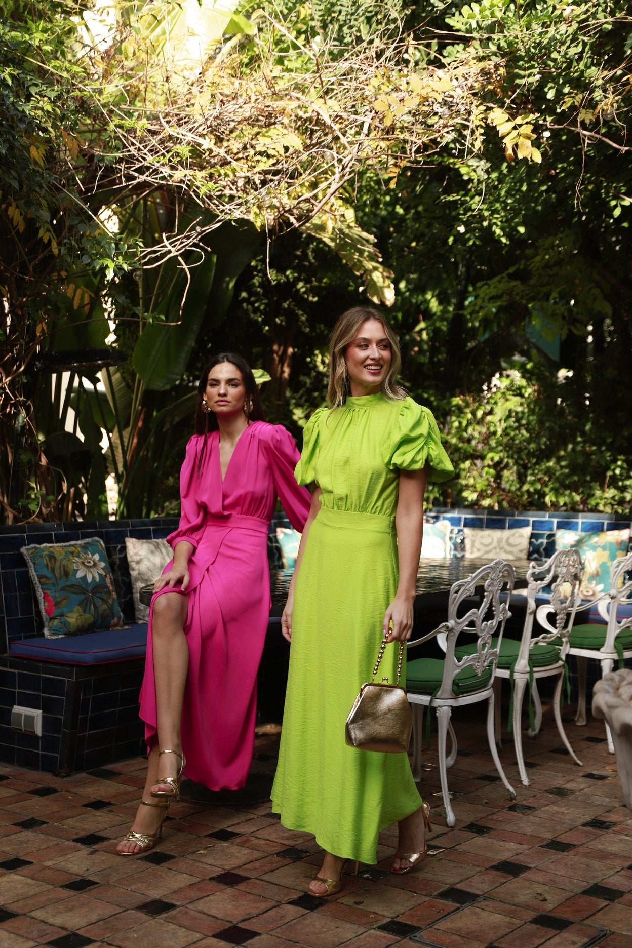 Vestido Invitada Boda | Liso | Verde | Éclair