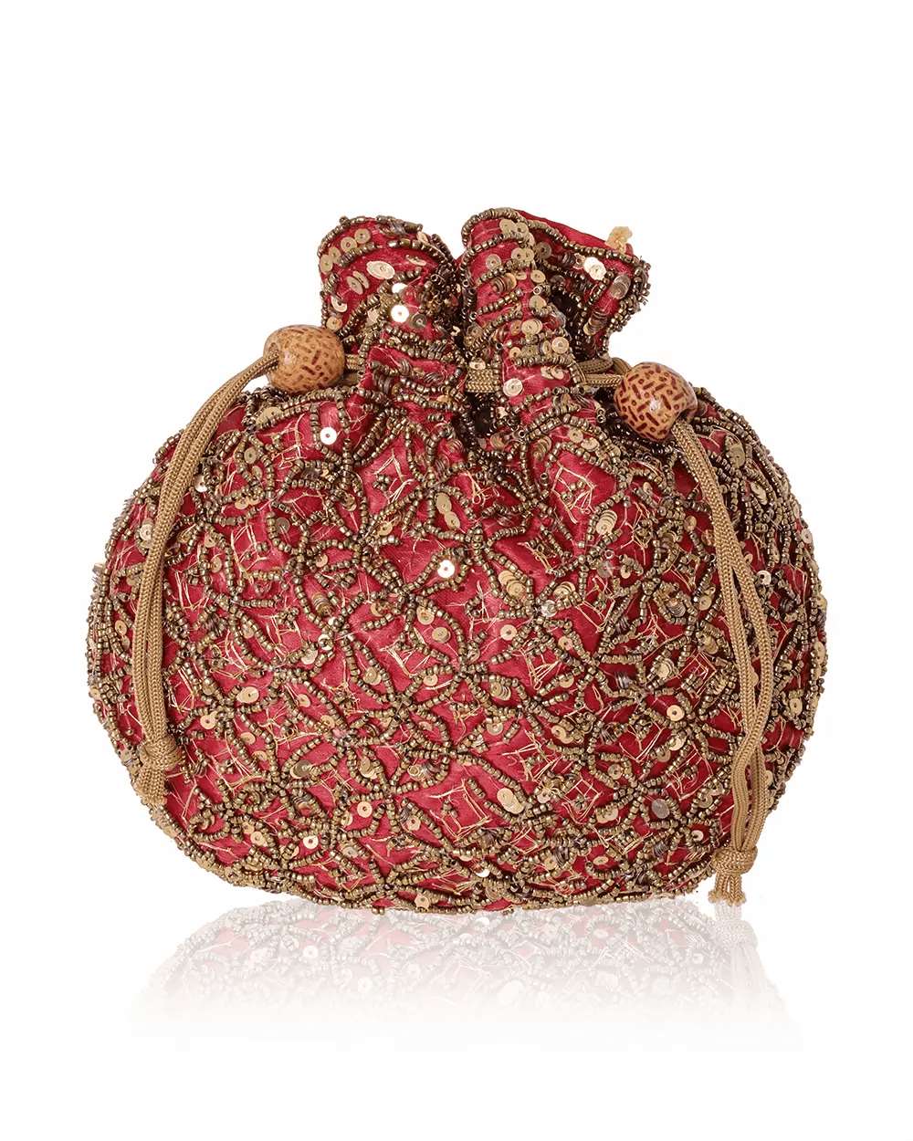 Bolso Limosnera Bodas y Fiesta Rojo y Dorado