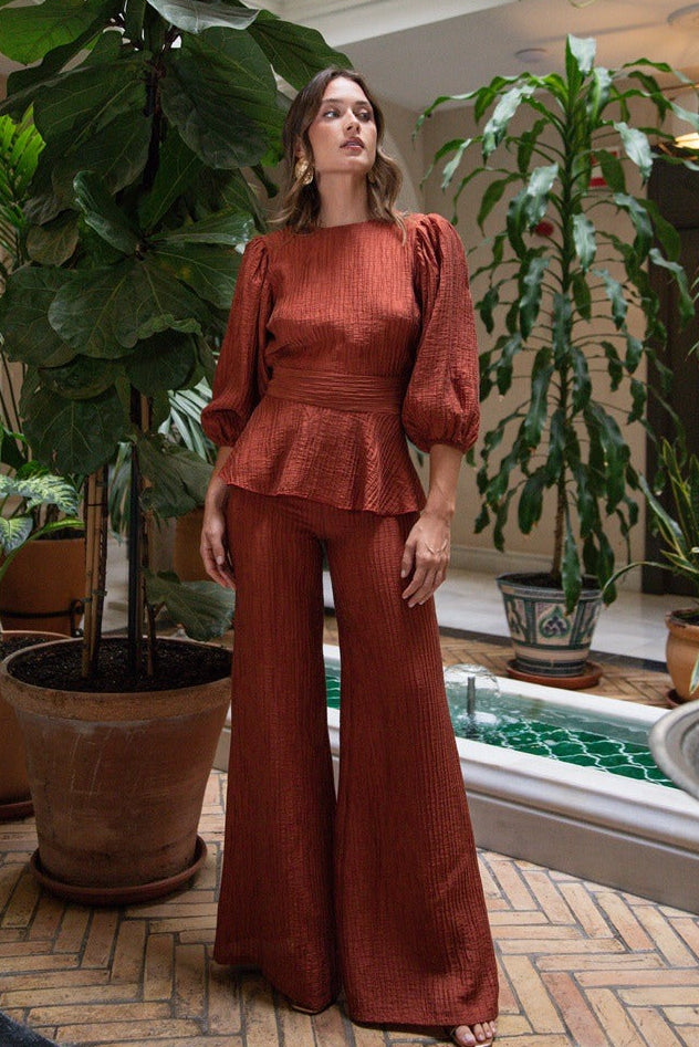 Conjunto Marne | Falda y Pantalón | Teja