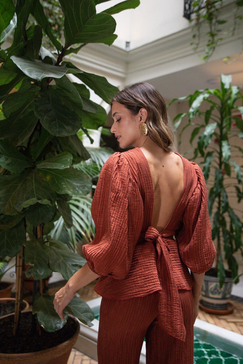 Conjunto Marne | Falda y Pantalón | Teja