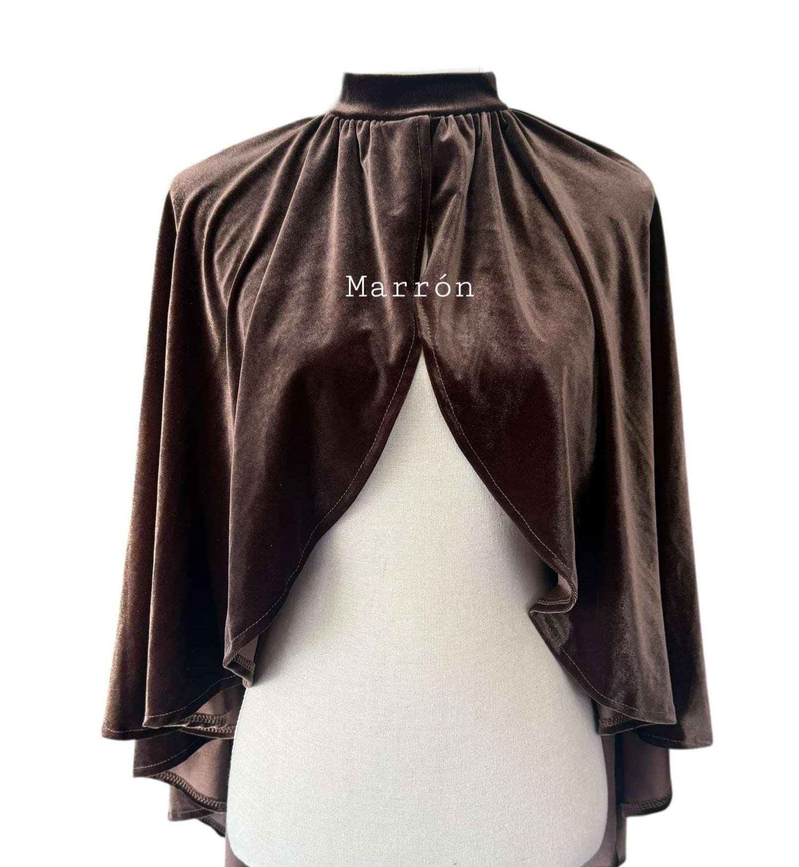 Capa Terciopelo Elevación Cuello | Varios Colores
