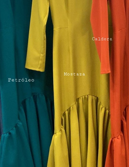 Vestido Invitada Boda | Maxivolante | Varios Colores | Rocroi
