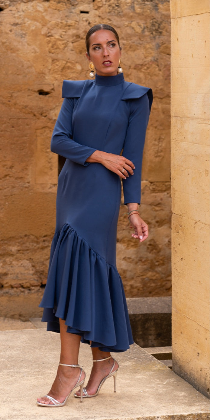 Vestido Invitada Boda | Maxivolante | Varios Colores | Rocroi