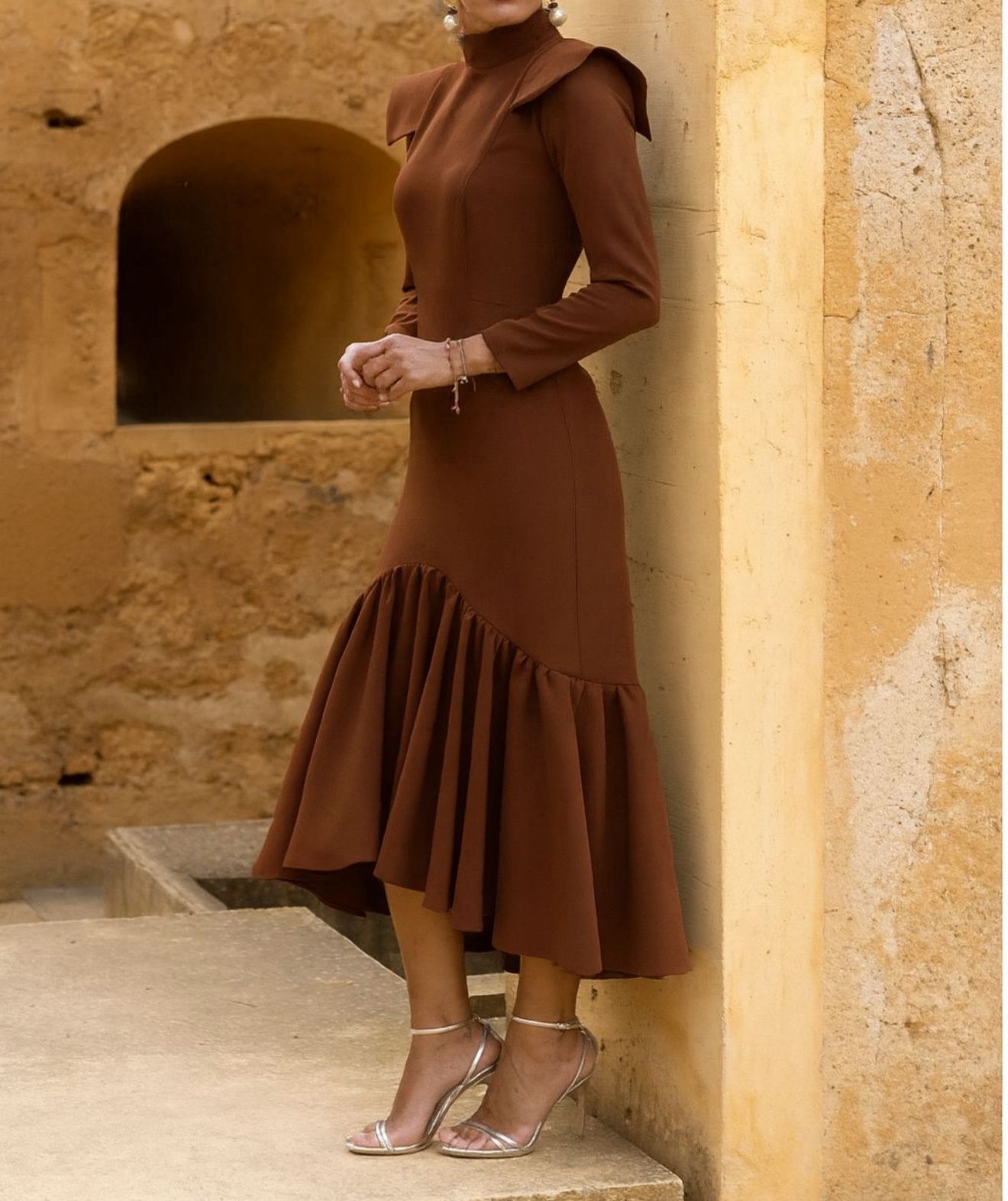 Vestido Invitada Boda | Maxivolante | Varios Colores | Rocroi