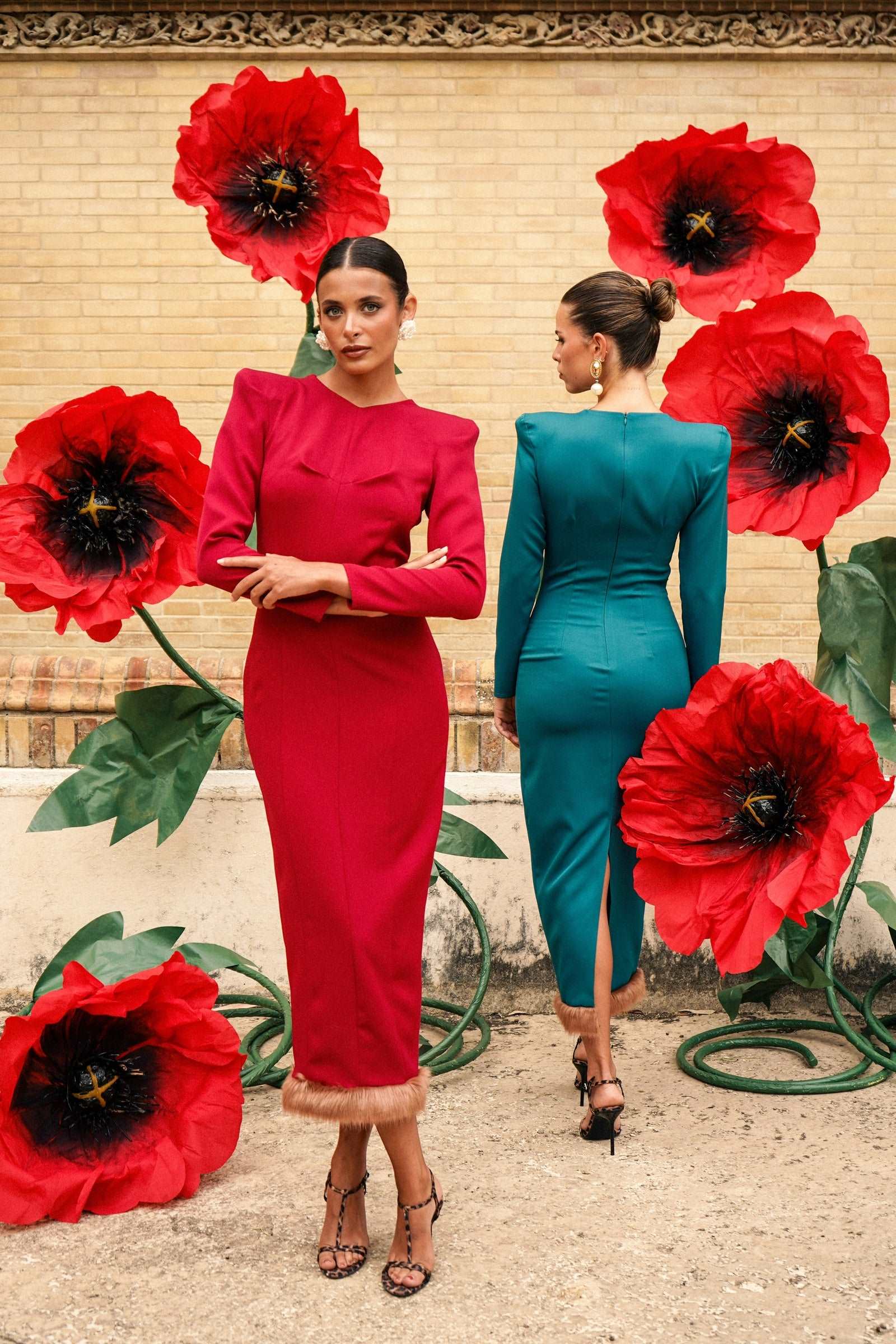 Vestido Caen | Detalle Pelo | Rojo