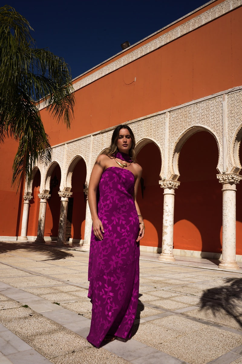 Vestido Dupont | Invitada | Graduación | Gasa Buganvilla
