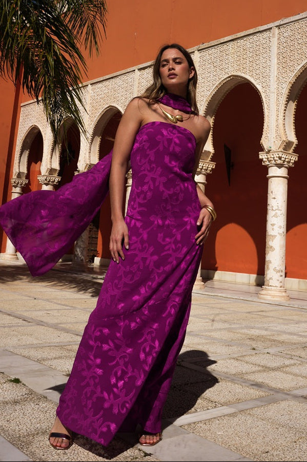 Vestido Dupont | Invitada | Graduación | Gasa Buganvilla