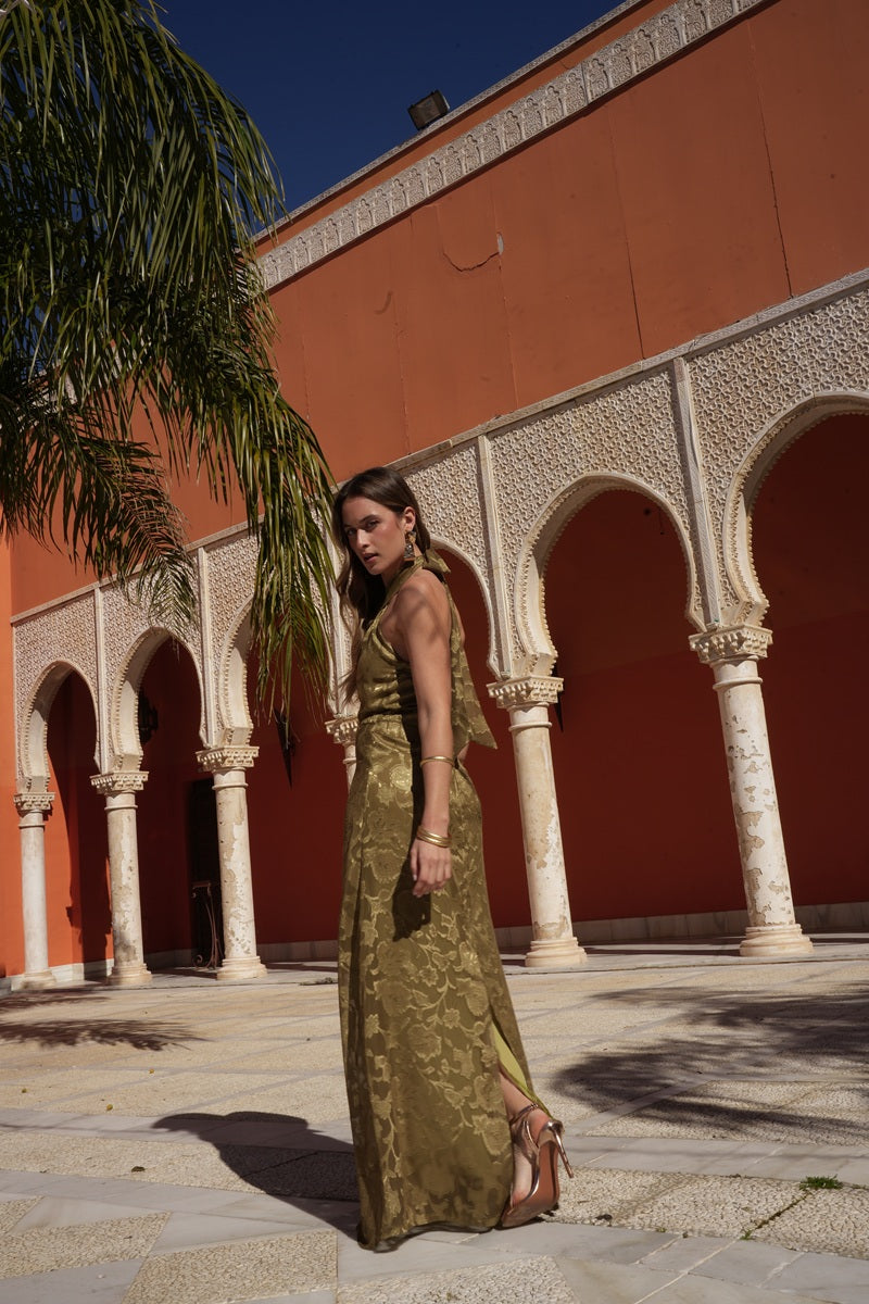 Vestido Murat | Invitada Boda | Graduación | Estampado Oliva