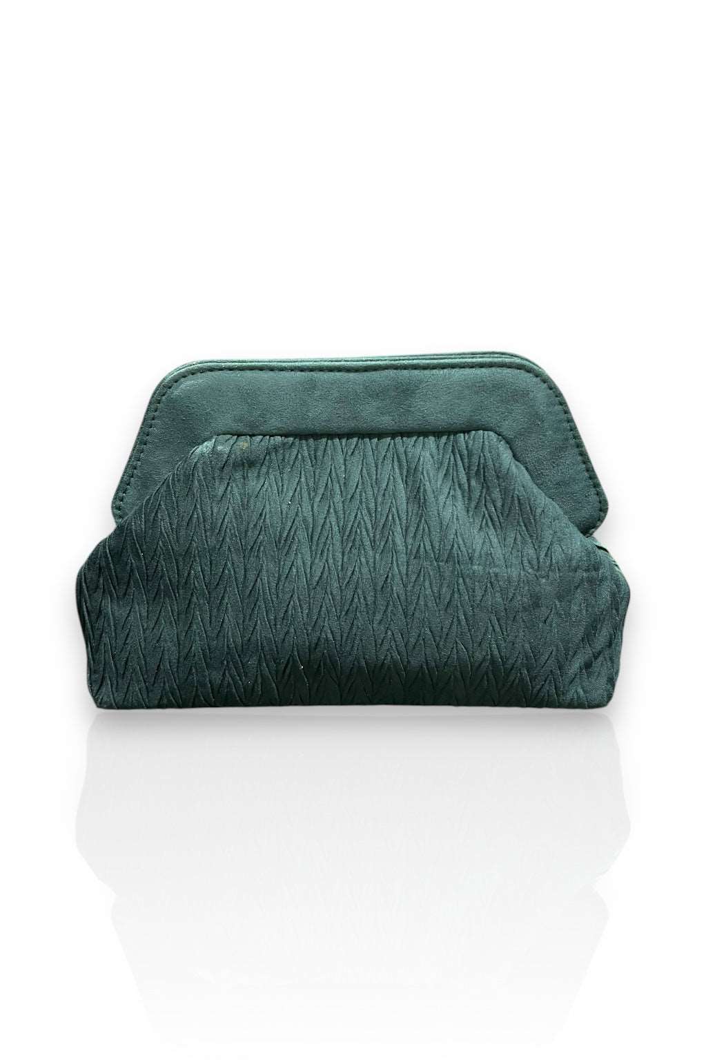 Bolso De Fiesta Clutch | Antelina | Verde | Rayo