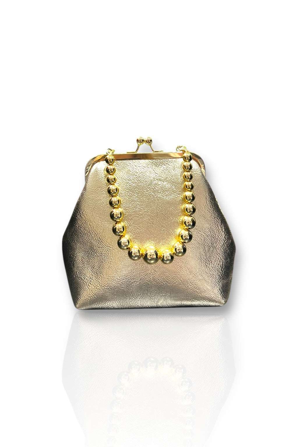 Bolso Bombonera Fiesta | Limosnera | Dorado | Perlas