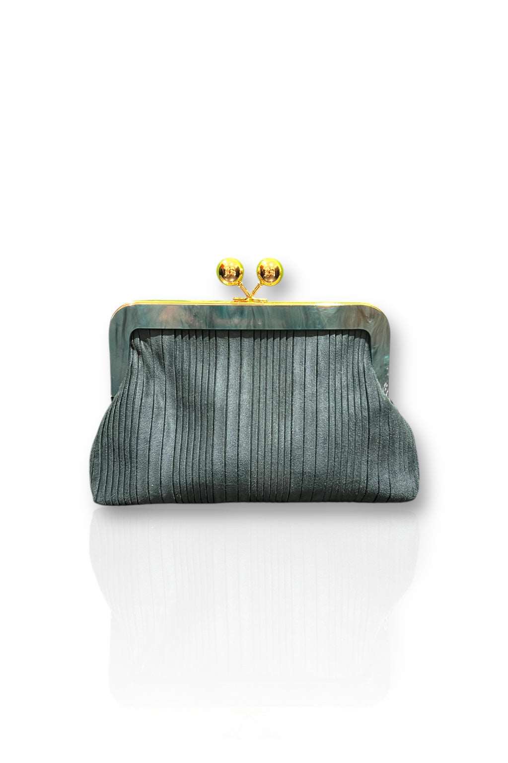 Bolso De Fiesta Clutch | Antelina | Verde | Brisa