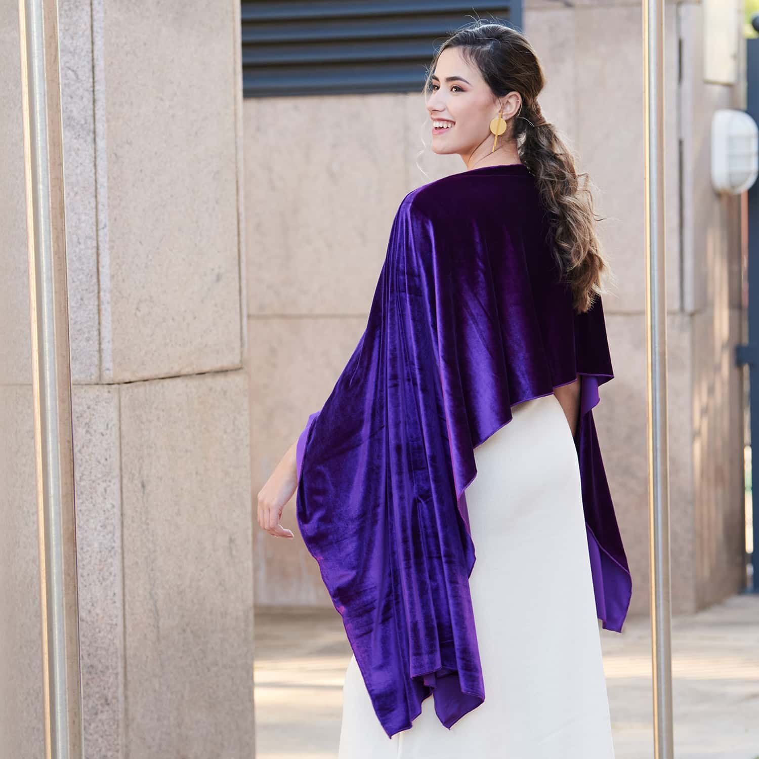 Multi-position Velvet Cape | Various Colours