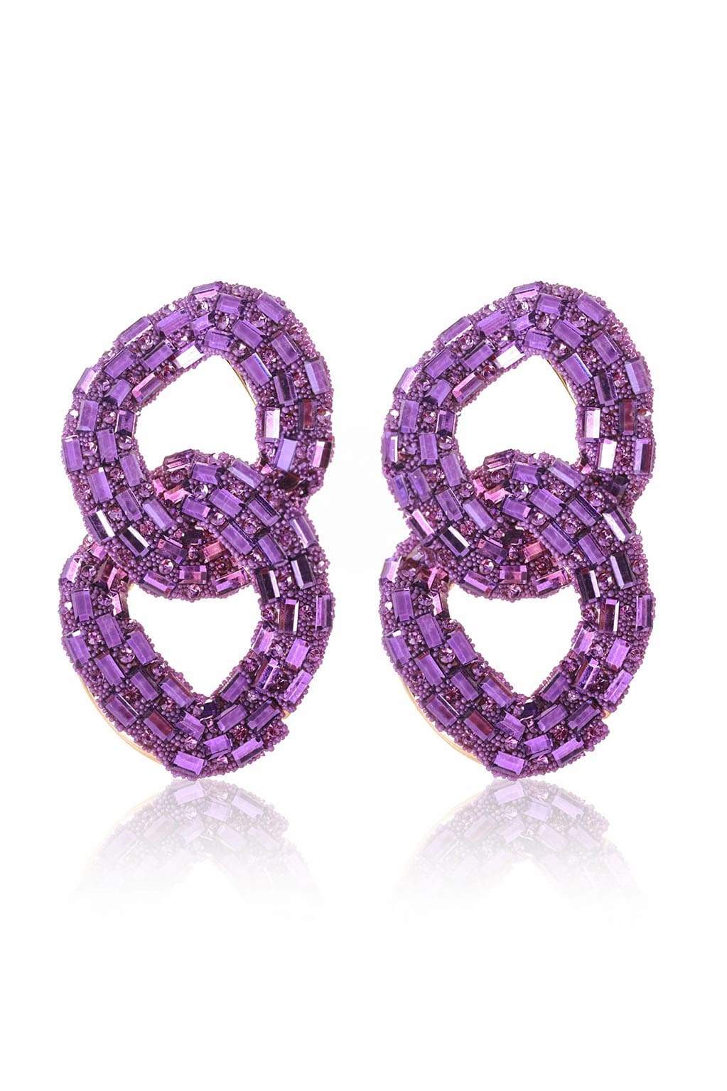 Boucles d'oreilles Erve violettes