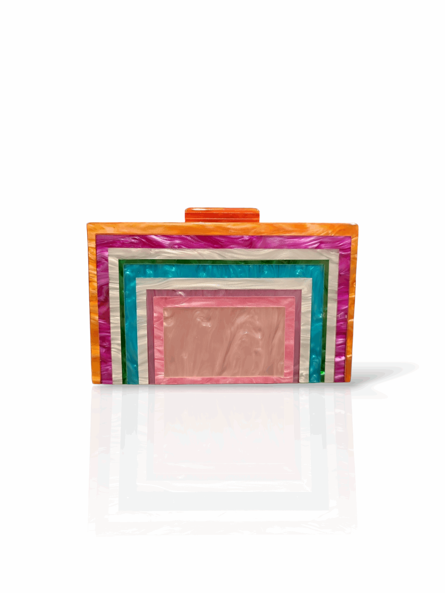 Bolso De Fiesta Clutch Vaccares Mix Ambar Delacroix