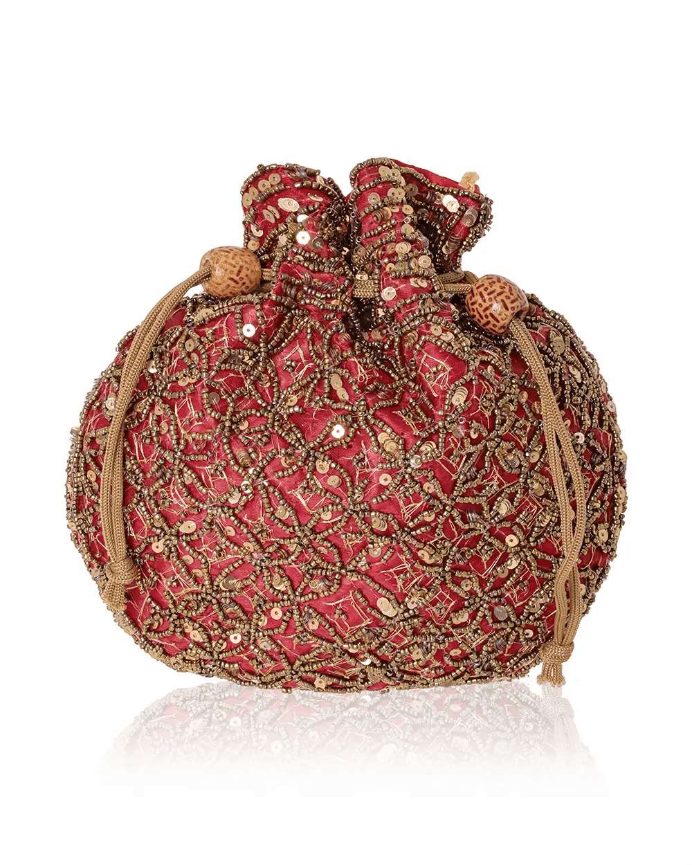 Bolso | Limosnera | Bodas y Fiesta | Rojo y Dorado - Delacroix | Vestidos de Invitada para Bodas, Fiesta y Eventos