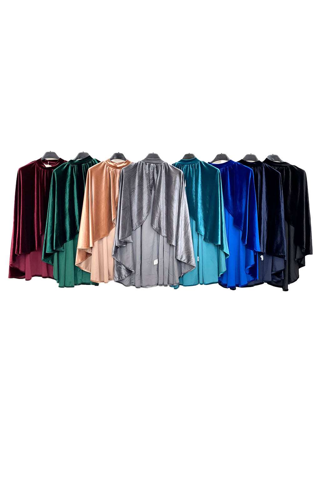 Capa Terciopelo Elevación Cuello | Varios Colores