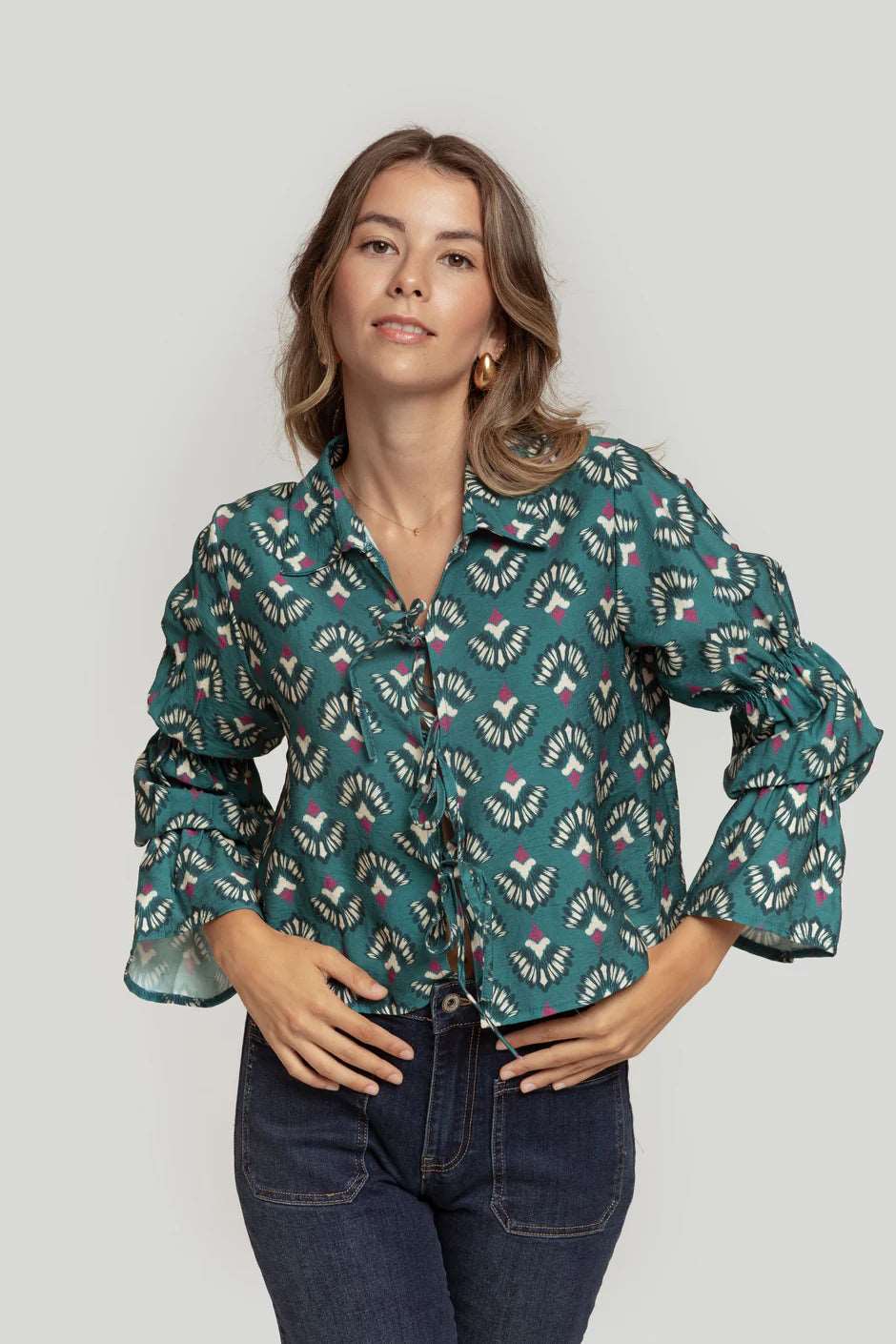 Blusa Casual | Estampada | Lunelle | Verde