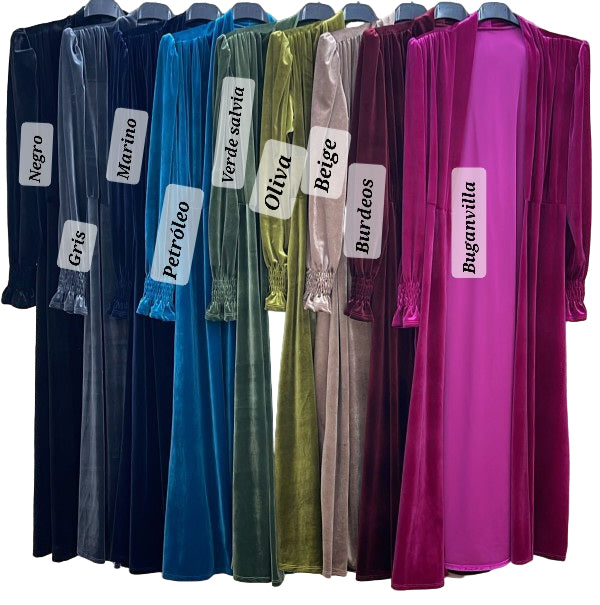 Caftan en velours | Manteau | Différentes couleurs