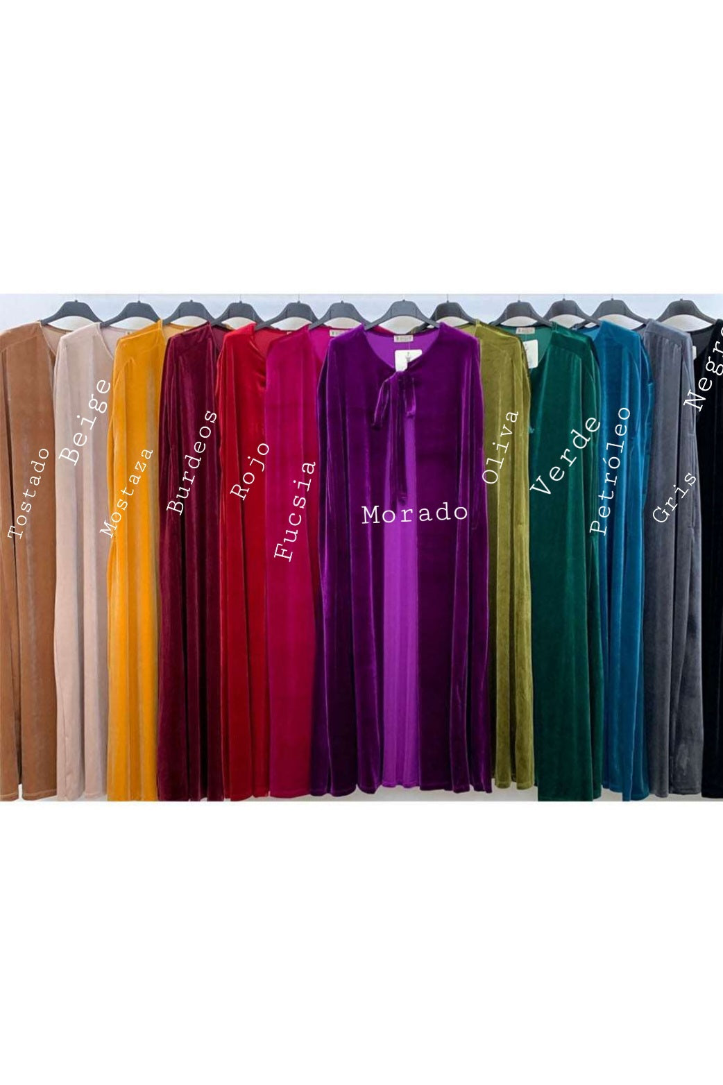 Capa de Terciopelo | Larga | Varios Colores