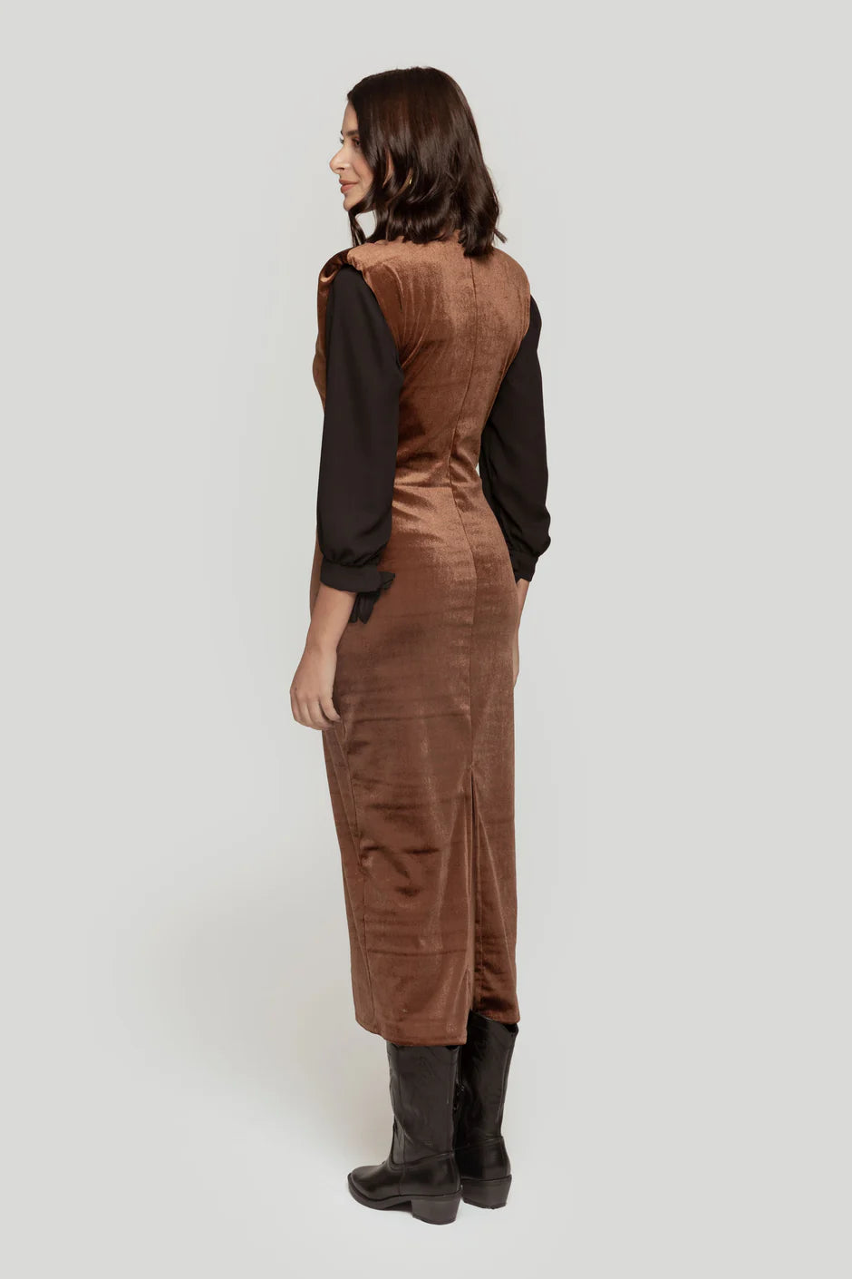 Christmas Events Dress | Dinners and Lunches | Brown | Velvet