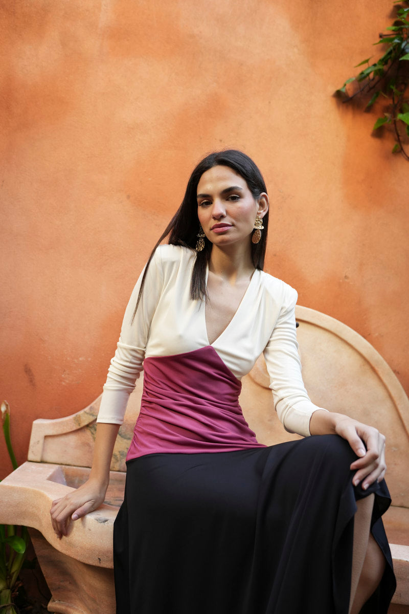 Vestido Invitada Boda | Graduación | Tricolor | Cherie