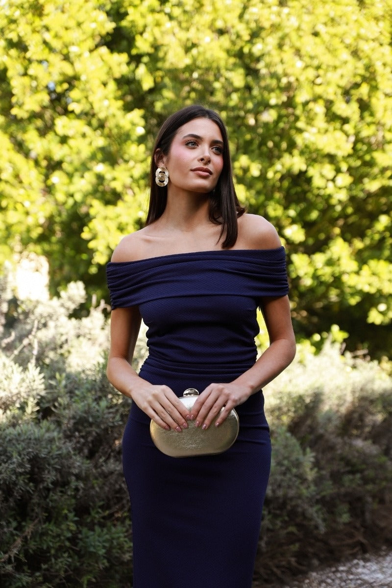 Vestido Invitada Boda | Azul Marino | Vichy