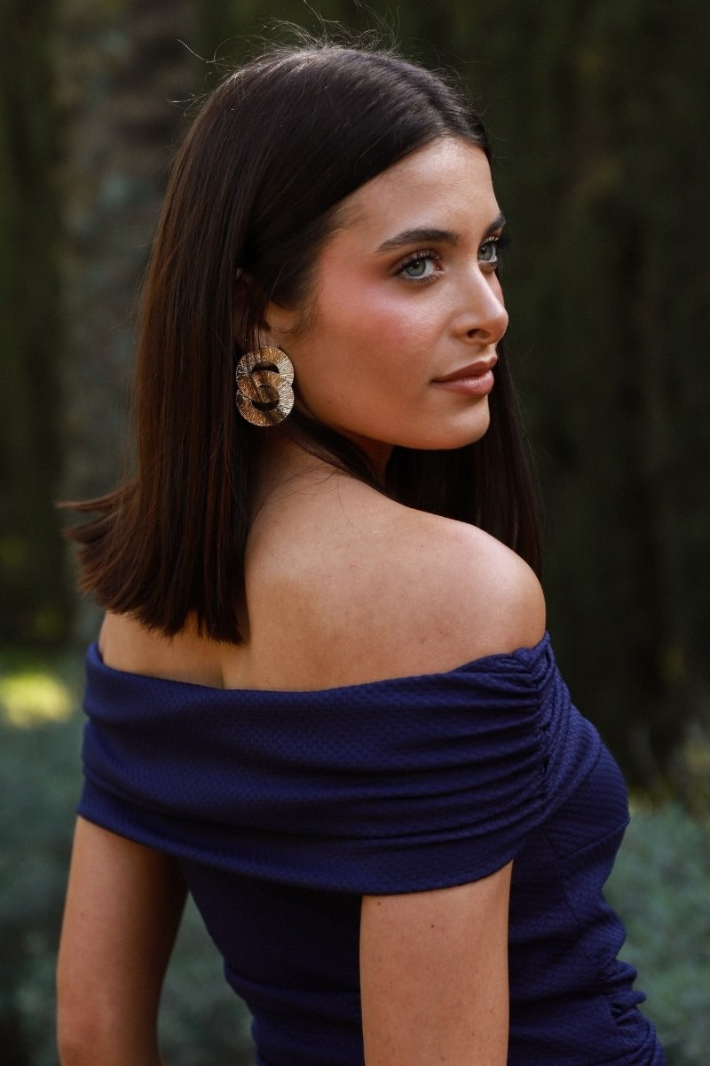 Vestido Invitada Boda | Azul Marino | Vichy
