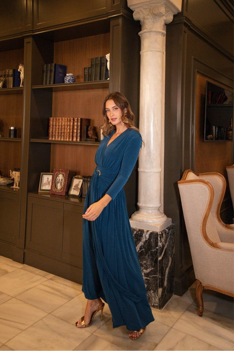 Vestido Therain | Punto Liso | Azul