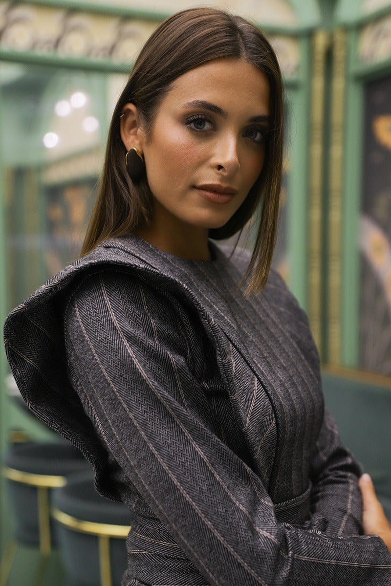 Vestido Elysee | Solapas | Gris